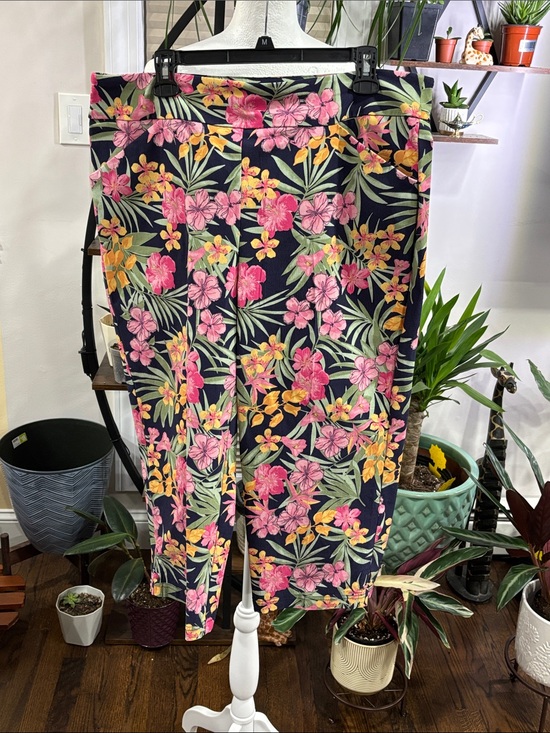 Coral Bay Pants - Coral Bay Tropical Floral Wide Leg Pants size 16